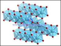 violet tungsten oxide molecular structure model image