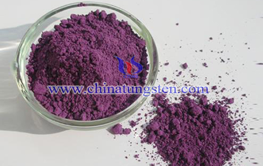 Imagen de óxido de tungsteno violeta